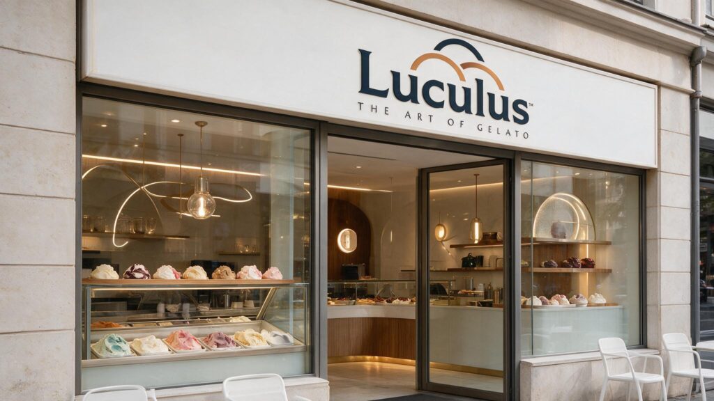 Luculus mağaza logo tabela